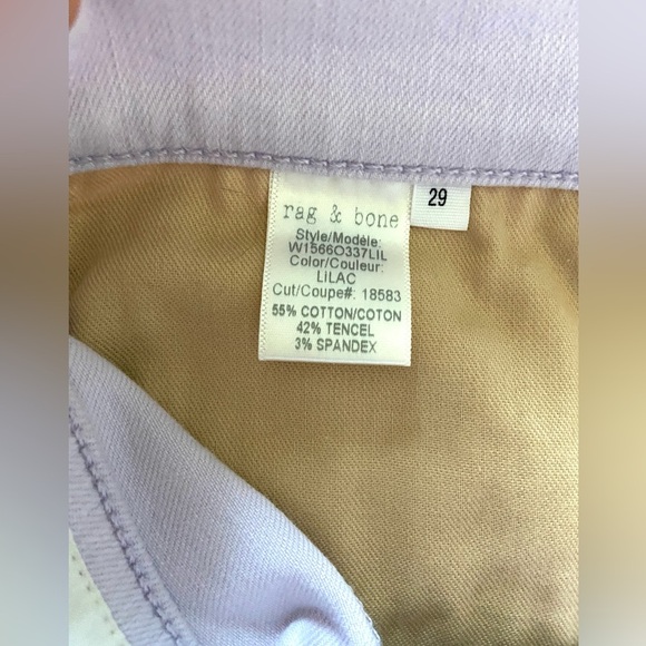 Rag & Bone Lilac High Rise pastel Skinny Jeans - Picture 10 of 14